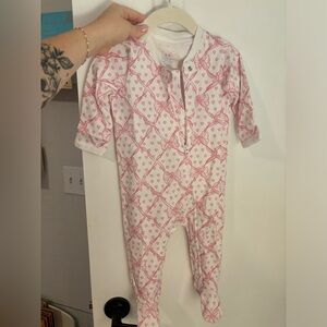 NWT Roller Rabbit x LoveShackFancy Baby Bow Hearts Baby Pajamas size 6-9 mo